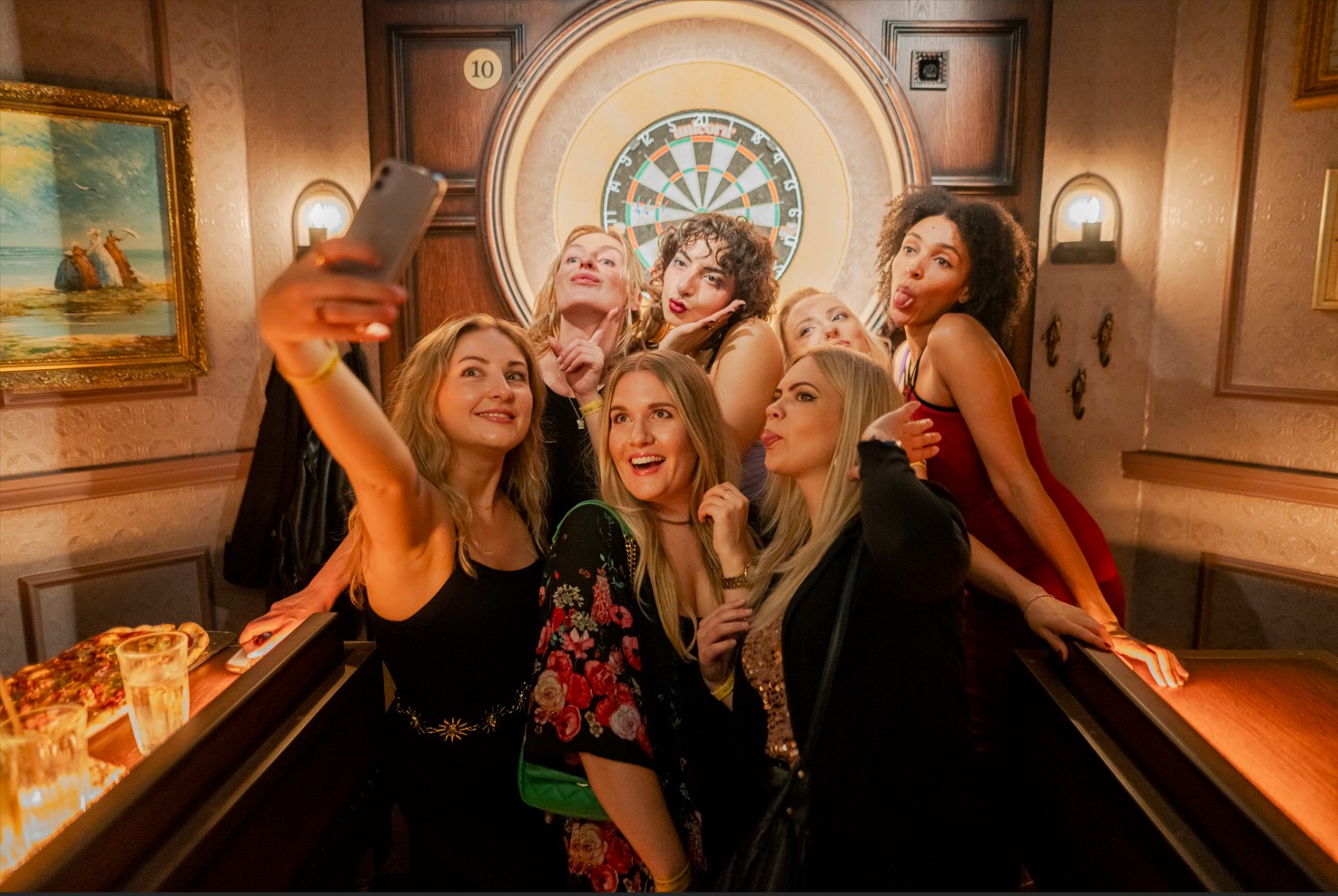group taking it a selfie